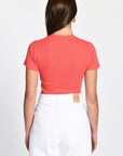 T-SHIRT CÔTELÉ V CLAIRE STRAWBERRY TEE SHIRT KOOKAI Mode Kookai