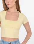 T-SHIRT CROP MARGAUX BUTTER TEE SHIRT KOOKAI Mode Kookai