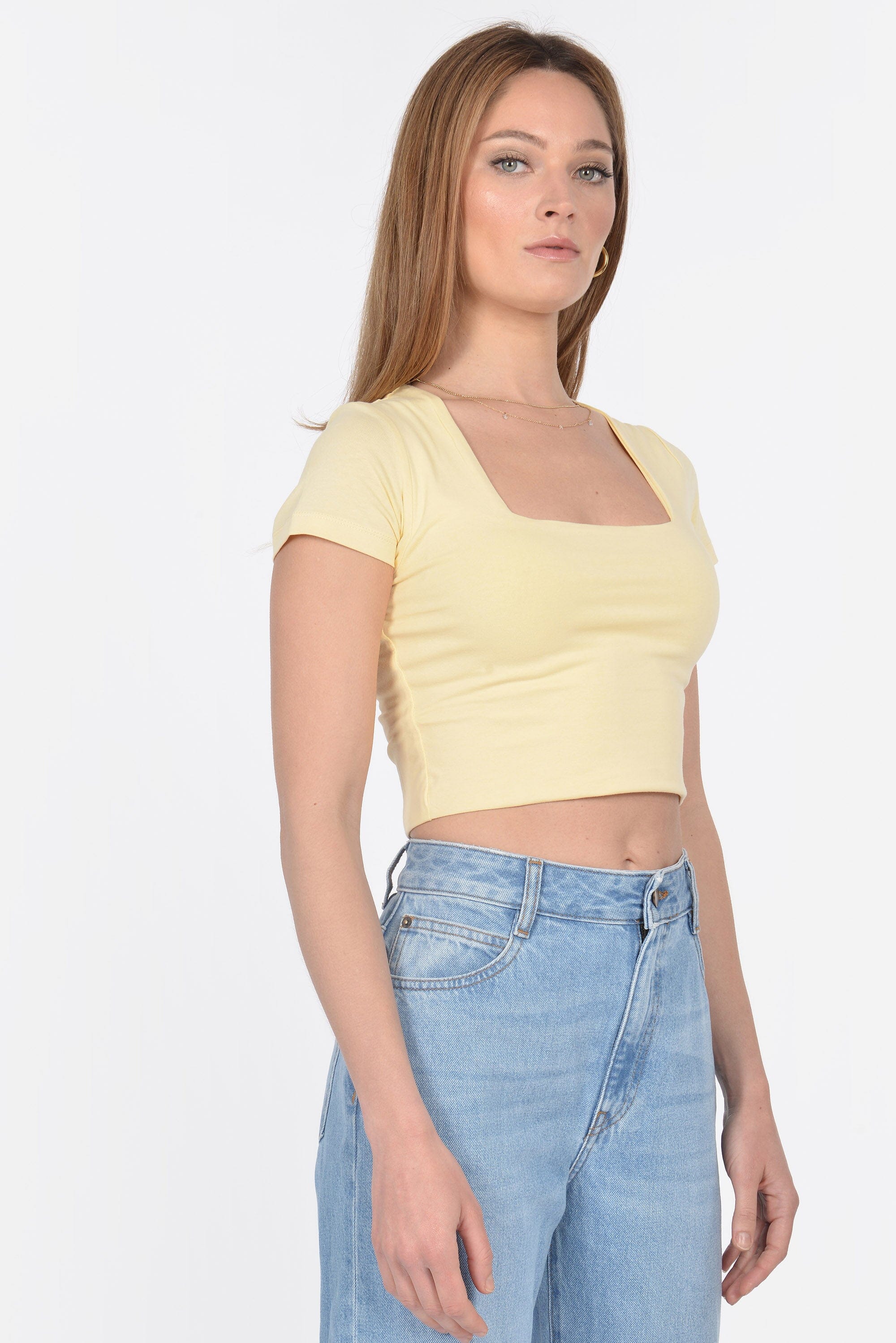 T-SHIRT CROP MARGAUX BUTTER TEE SHIRT KOOKAI Mode Kookai
