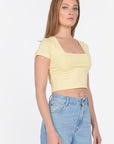 T-SHIRT CROP MARGAUX BUTTER TEE SHIRT KOOKAI Mode Kookai