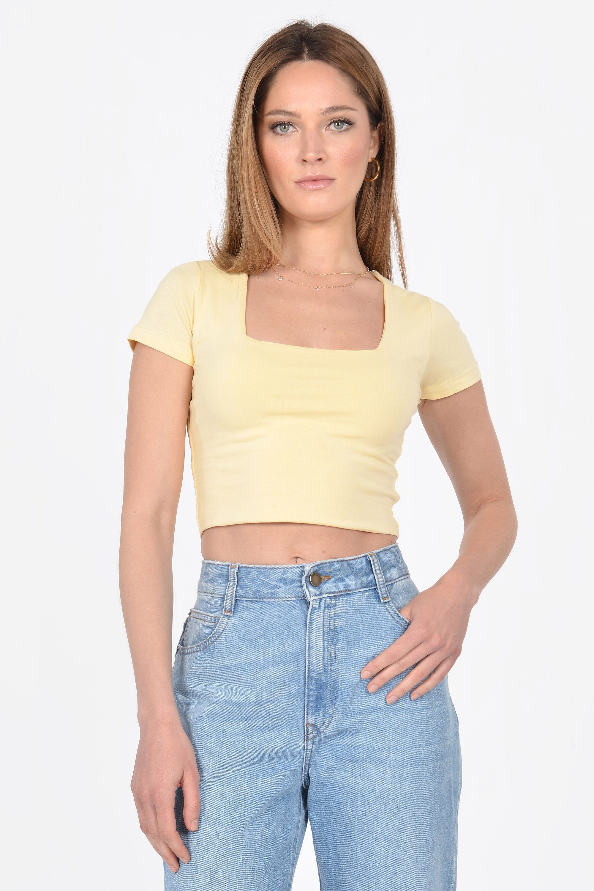 T-SHIRT CROP MARGAUX BUTTER TEE SHIRT KOOKAI Mode Kookai