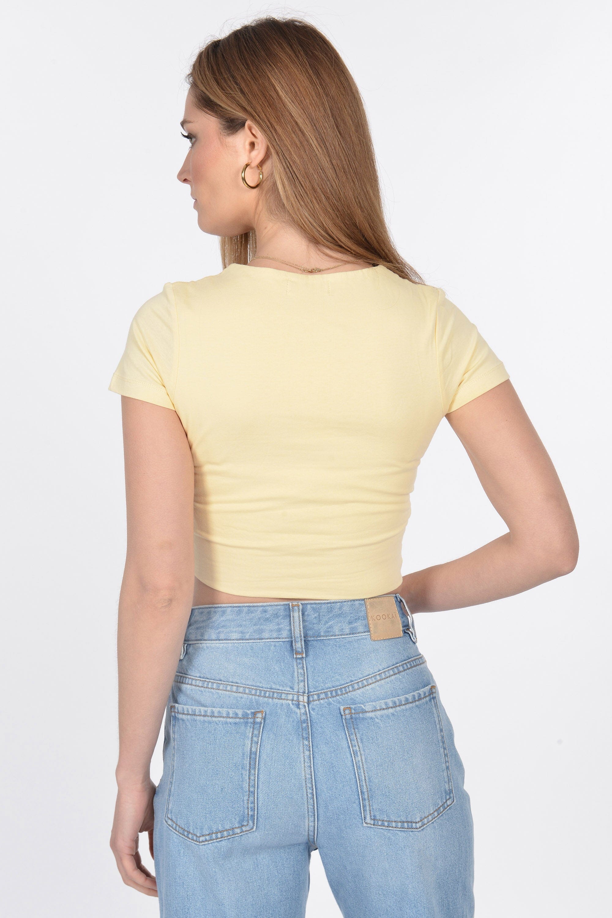 T-SHIRT CROP MARGAUX BUTTER TEE SHIRT KOOKAI Mode Kookai