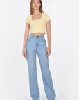 T-SHIRT CROP MARGAUX BUTTER TEE SHIRT KOOKAI Mode Kookai