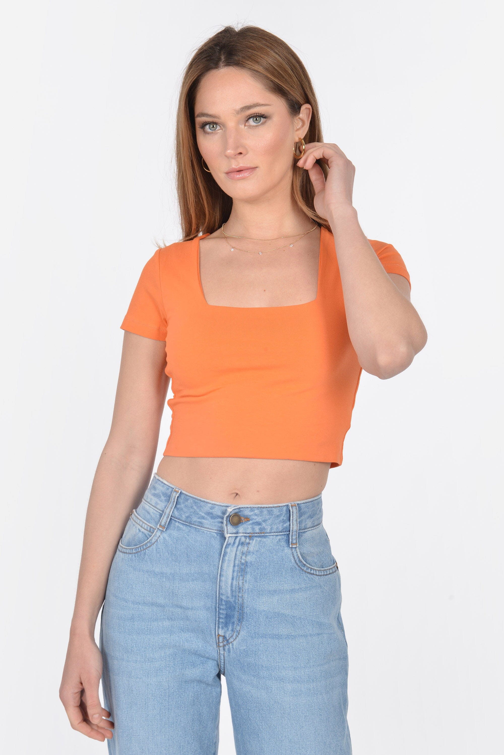 T-SHIRT CROP MARGAUX PAPAYE TEE SHIRT KOOKAI Mode Kookai