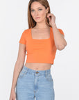 T-SHIRT CROP MARGAUX PAPAYE TEE SHIRT KOOKAI Mode Kookai