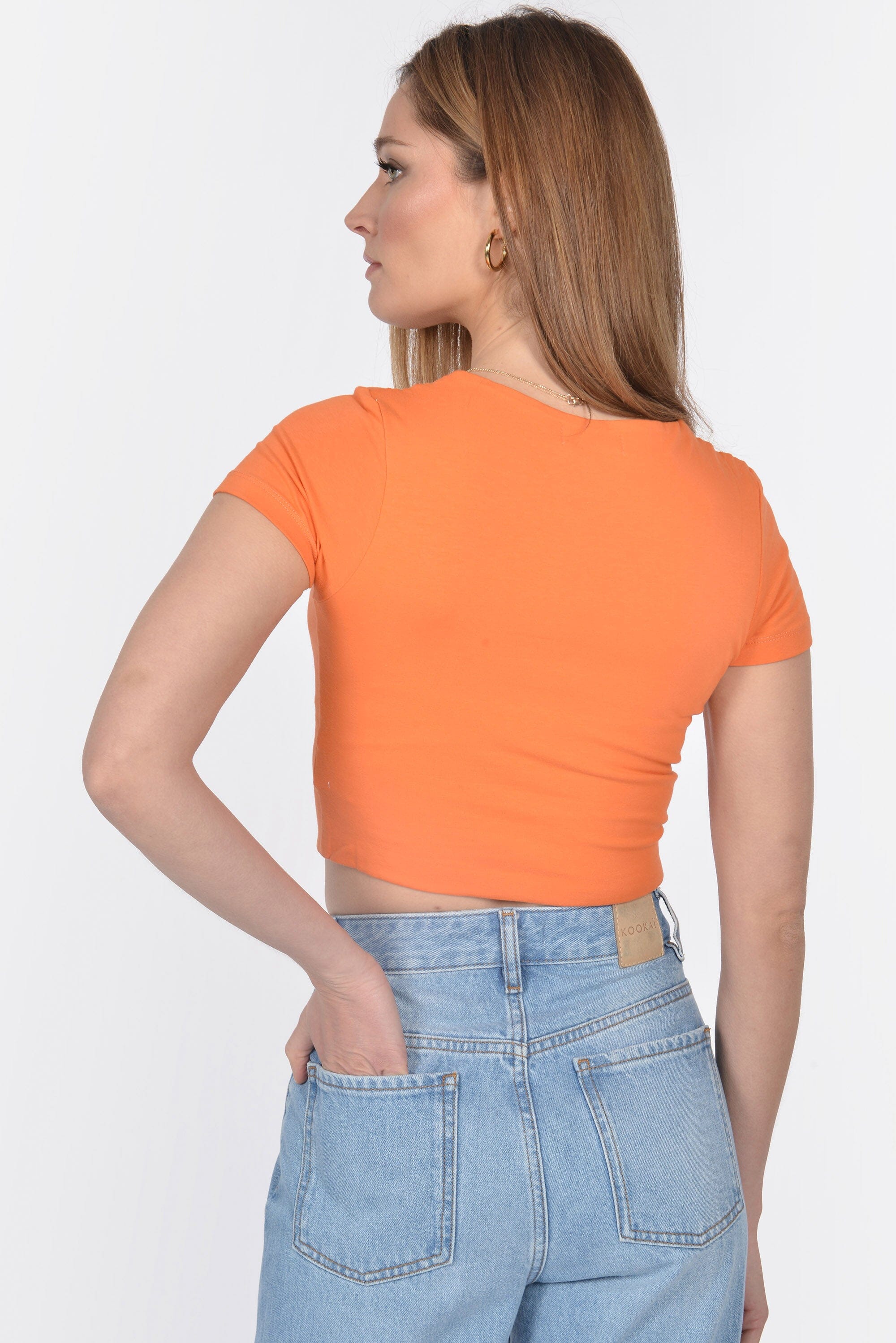 T-SHIRT CROP MARGAUX PAPAYE TEE SHIRT KOOKAI Mode Kookai