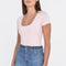 T-SHIRT COL U VIRGINIE BLANC TEE SHIRT KOOKAI Mode Kookai