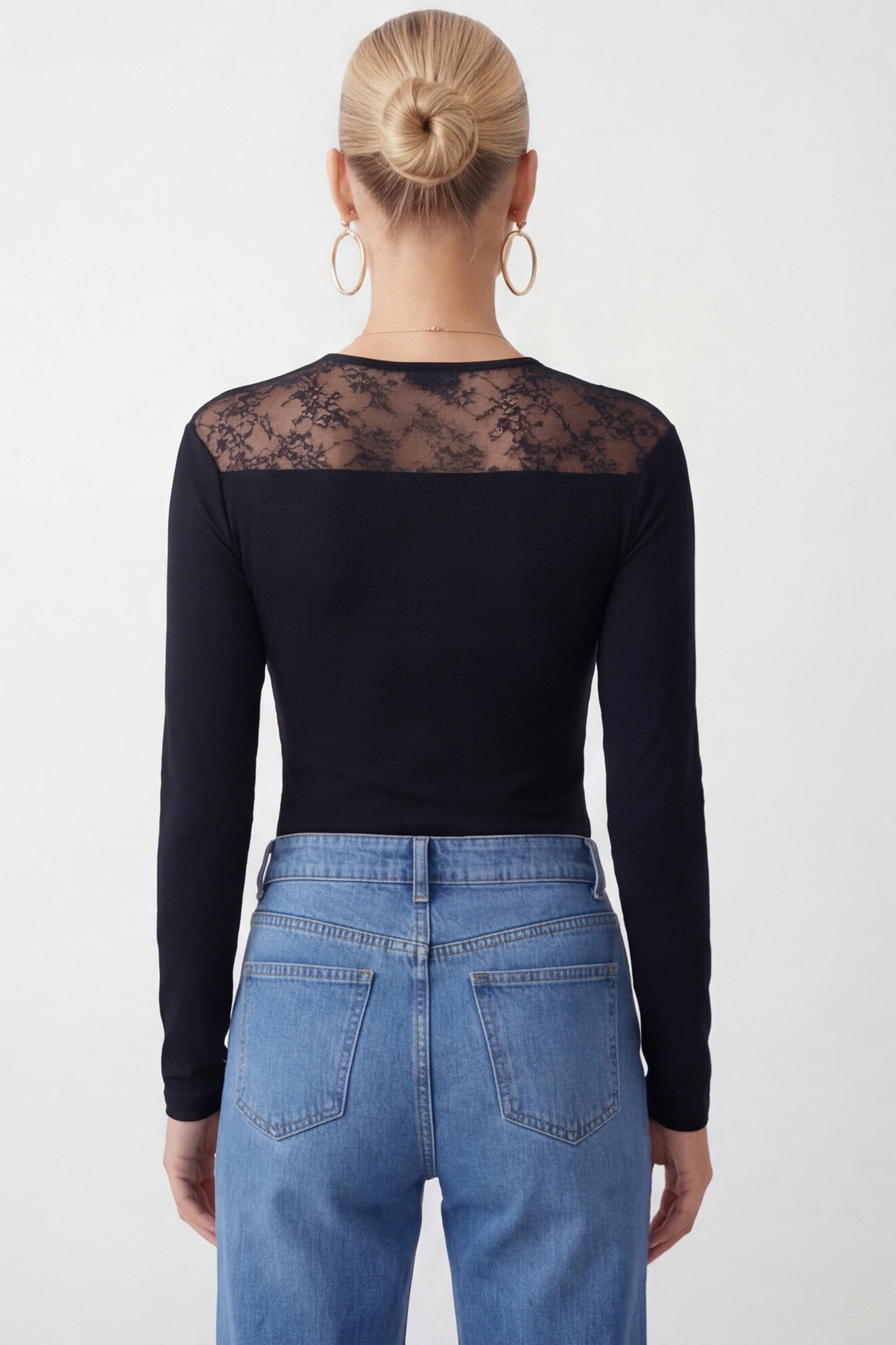 T-SHIRT DENTELLE - CURTIS - NOIR TEE SHIRT NEW KOOKAI Mode Kookai