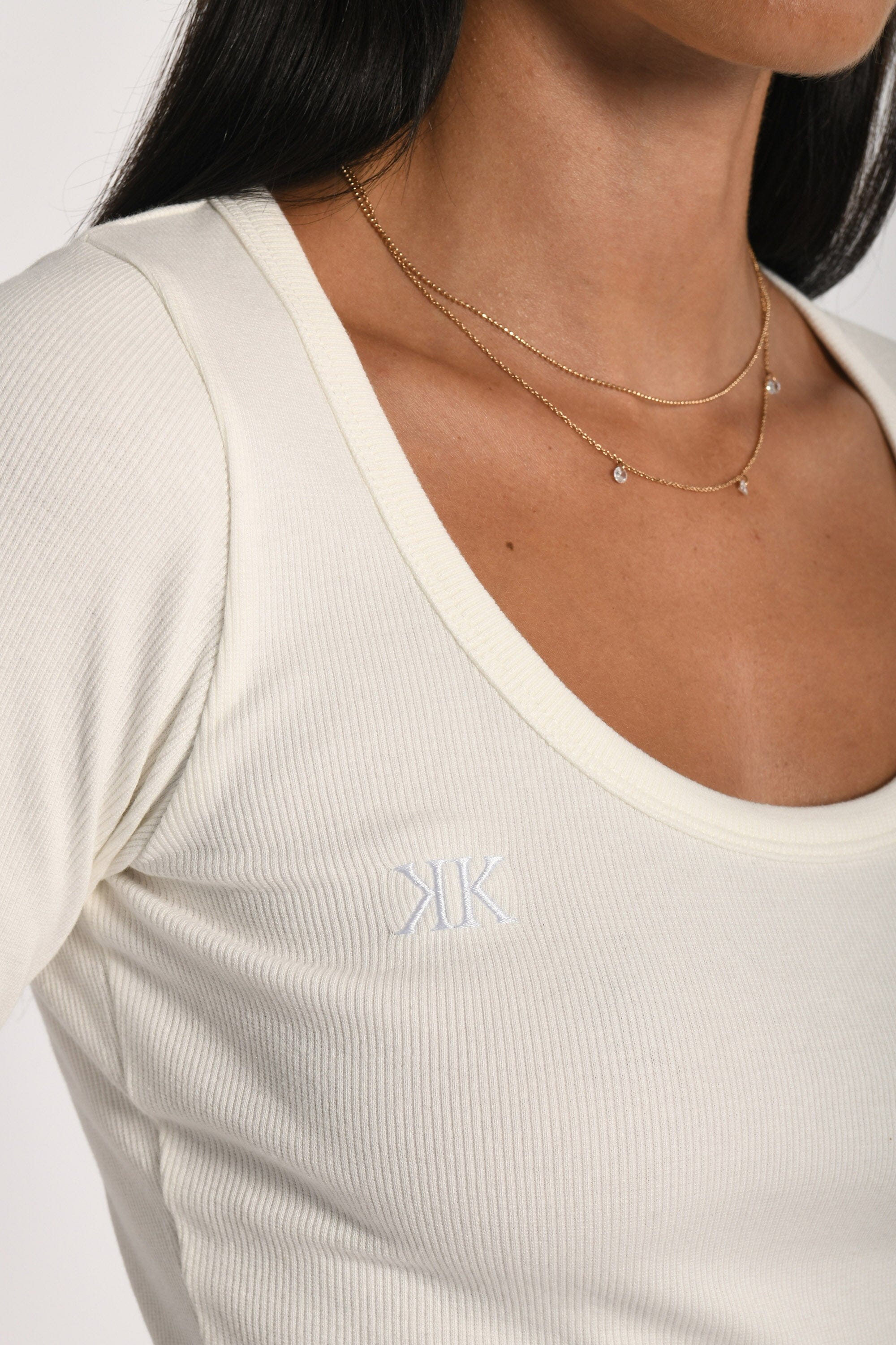 T-SHIRT FINES COTES COL DANSEUSE MERRY ECRU TEE SHIRT KOOKAI Mode Kookai