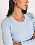 T-SHIRT FINES COTES COL ROND JANETTE CIEL TEE SHIRT KOOKAI Mode Kookai