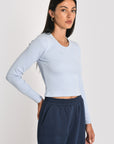 T-SHIRT FINES COTES COL ROND JANETTE CIEL TEE SHIRT KOOKAI Mode Kookai