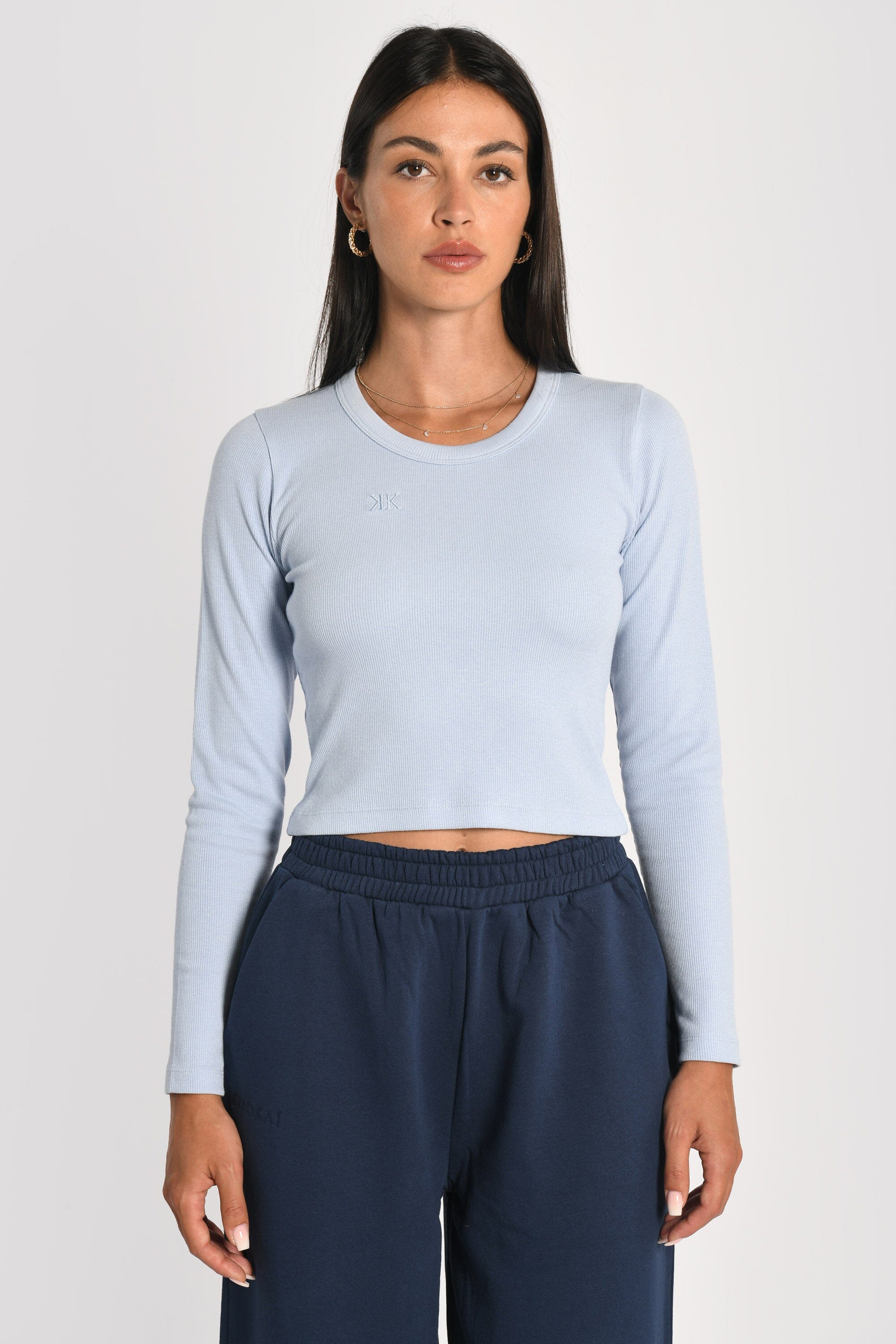 T-SHIRT FINES COTES COL ROND JANETTE CIEL TEE SHIRT KOOKAI Mode Kookai