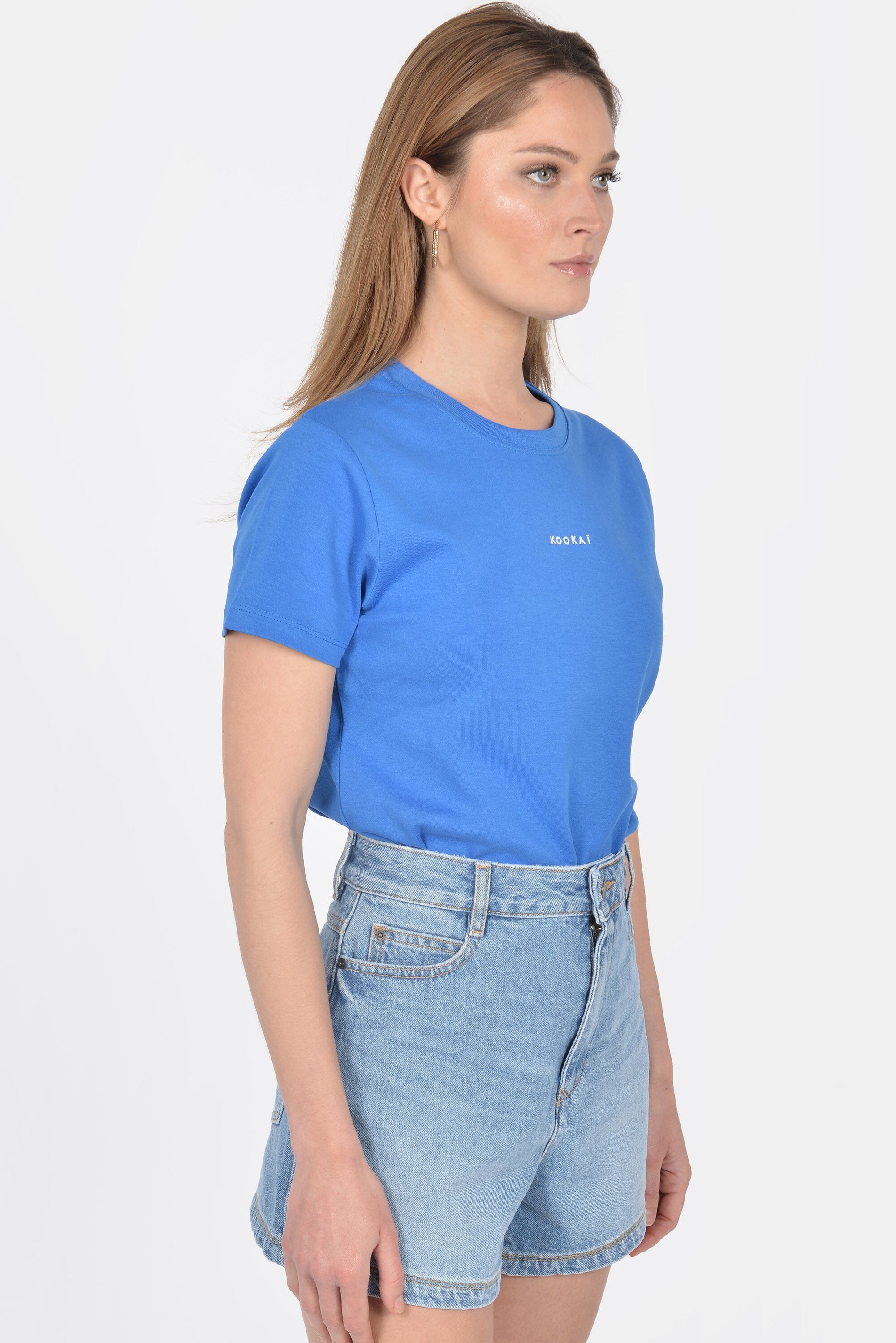 T-SHIRT LOGO CYAN TEE SHIRT KOOKAI Mode Kookai
