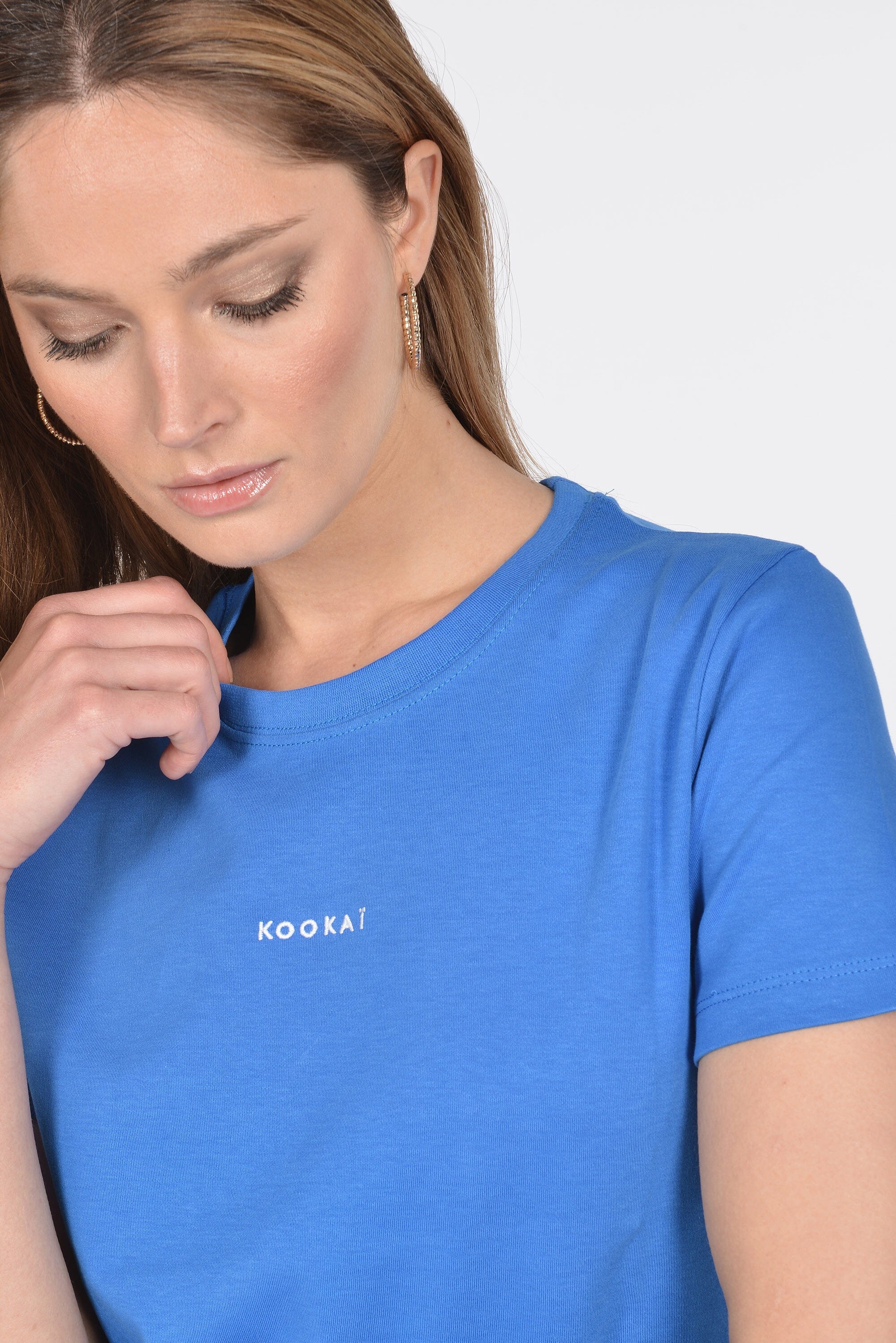 T-SHIRT LOGO CYAN TEE SHIRT KOOKAI Mode Kookai