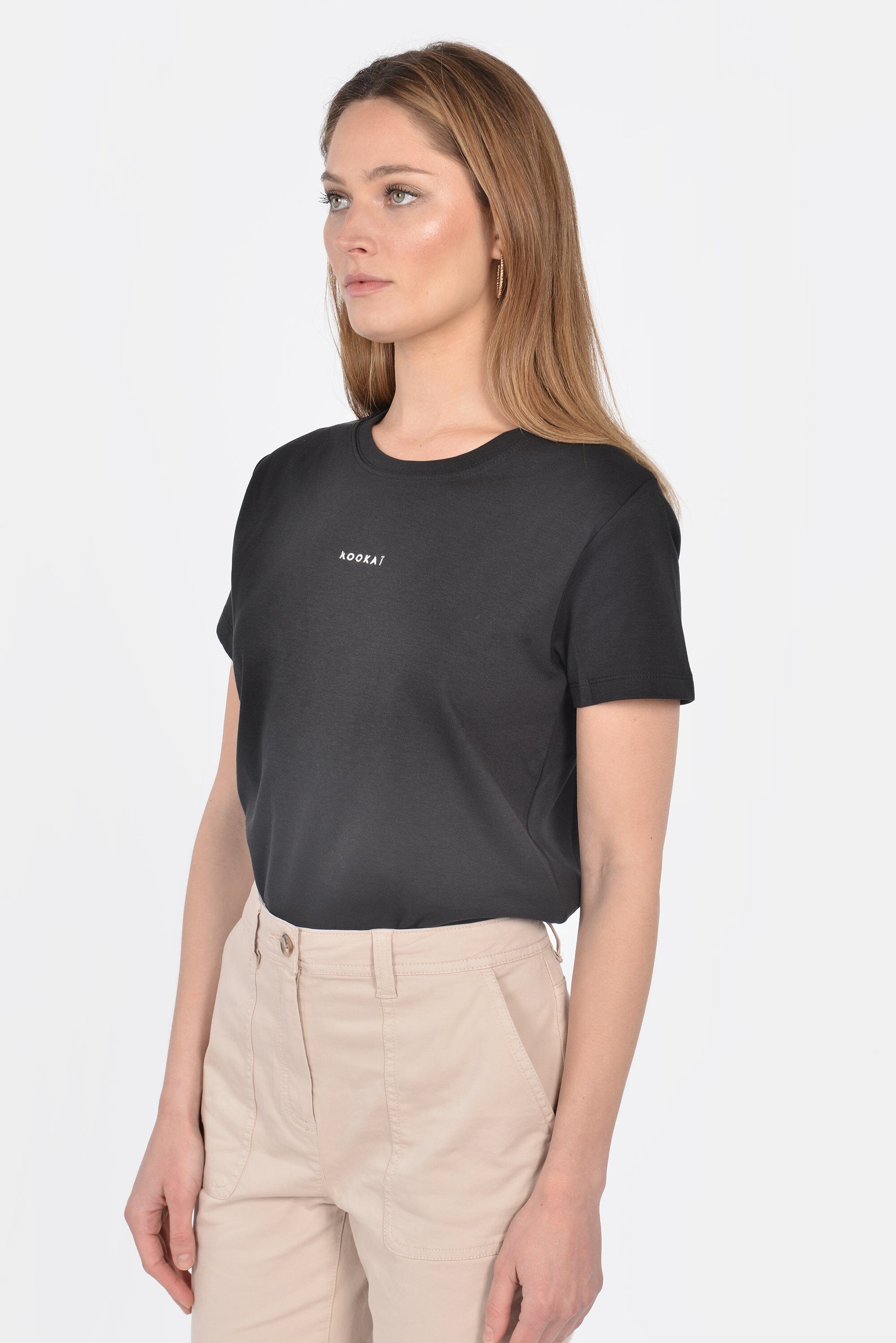 T-SHIRT LOGO NOIR TEE SHIRT KOOKAI Mode Kookai