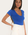 T-SHIRT - MATHILDA - INDIGO TEE SHIRT KOOKAI Mode Kookai