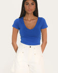 T-SHIRT - MATHILDA - INDIGO TEE SHIRT KOOKAI Mode Kookai