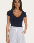 T-SHIRT - MATHILDA - NAVY TEE SHIRT KOOKAI Mode Kookai