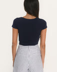 T-SHIRT - MATHILDA - NAVY TEE SHIRT KOOKAI Mode Kookai