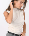 T-SHIRT SANS MANCHE - BASSA - CREME TEE SHIRT NEW KOOKAI Mode Kookai