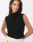 T-SHIRT SANS MANCHE - BASSA - NOIR TEE SHIRT NEW KOOKAI Mode Kookai