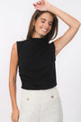 T-SHIRT SANS MANCHE - BASSA - NOIR TEE SHIRT NEW KOOKAI Mode Kookai