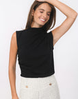 T-SHIRT SANS MANCHE - BASSA - NOIR TEE SHIRT NEW KOOKAI Mode Kookai