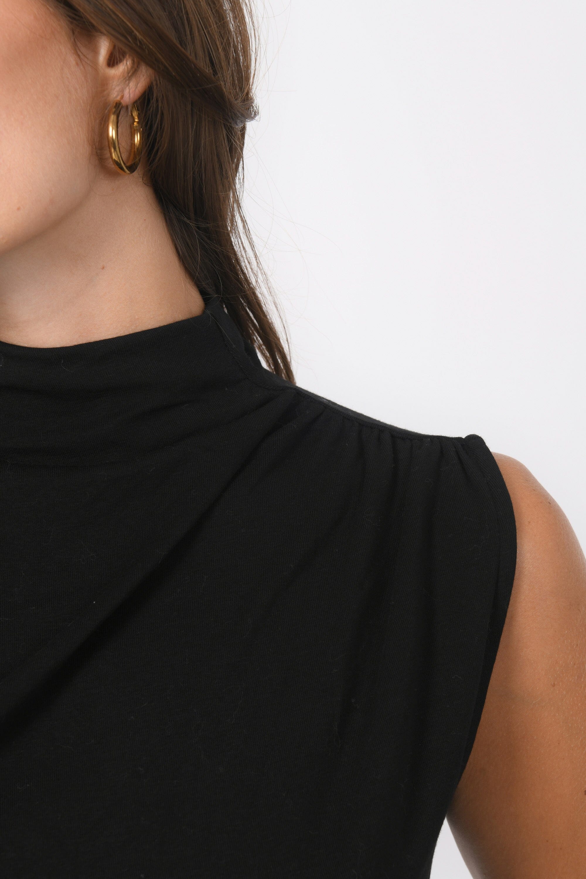 T-SHIRT SANS MANCHE - BASSA - NOIR TEE SHIRT NEW KOOKAI Mode Kookai