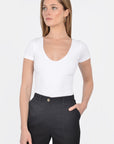 T-SHIRT V ARRONDI MATHIDA BLANC TEE SHIRT KOOKAI Mode Kookai