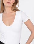 T-SHIRT V ARRONDI MATHIDA BLANC TEE SHIRT KOOKAI Mode Kookai