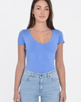 T-SHIRT V ARRONDI MATHILDA BLUE TEE SHIRT KOOKAI Mode Kookai