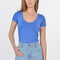 T-SHIRT V ARRONDI MATHILDA CYAN TEE SHIRT KOOKAI Mode Kookai