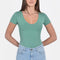 T-SHIRT V ARRONDI MATHILDA CYAN TEE SHIRT KOOKAI Mode Kookai