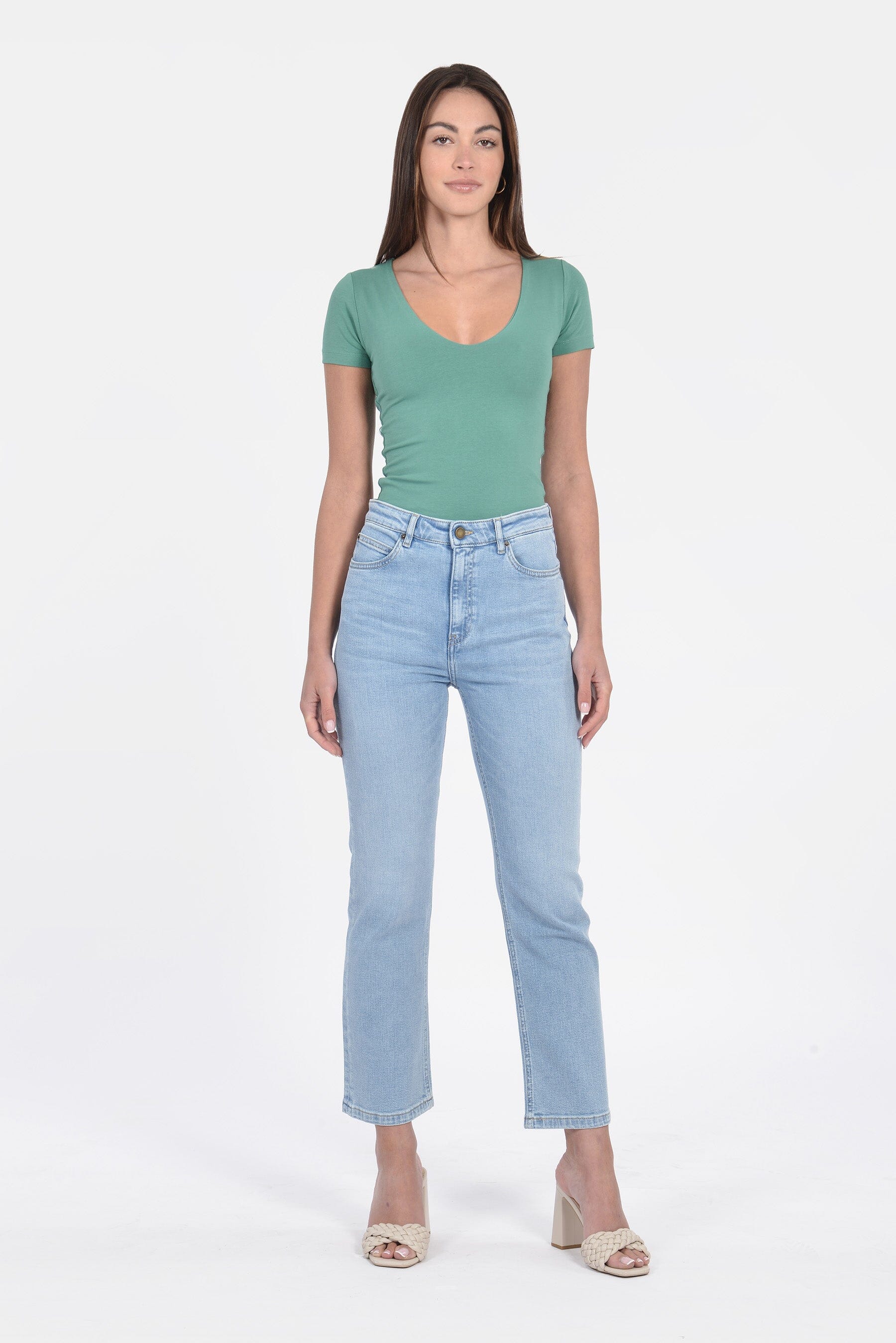 T-SHIRT V ARRONDI MATHILDA EMERAUDE TEE SHIRT KOOKAI Mode Kookai