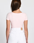 T-SHIRT V ARRONDI MATHILDA ROSE TEE SHIRT KOOKAI Mode Kookai