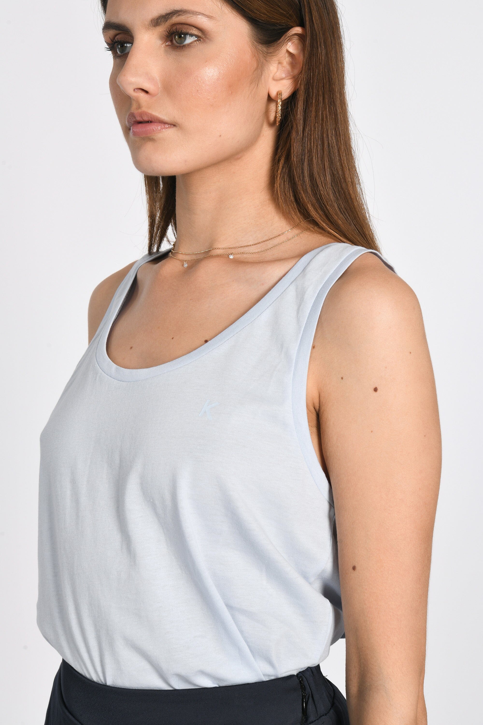 TANK TOP "K" MIA PRINCESS BLUE TEE SHIRT KOOKAI Mode Kookai