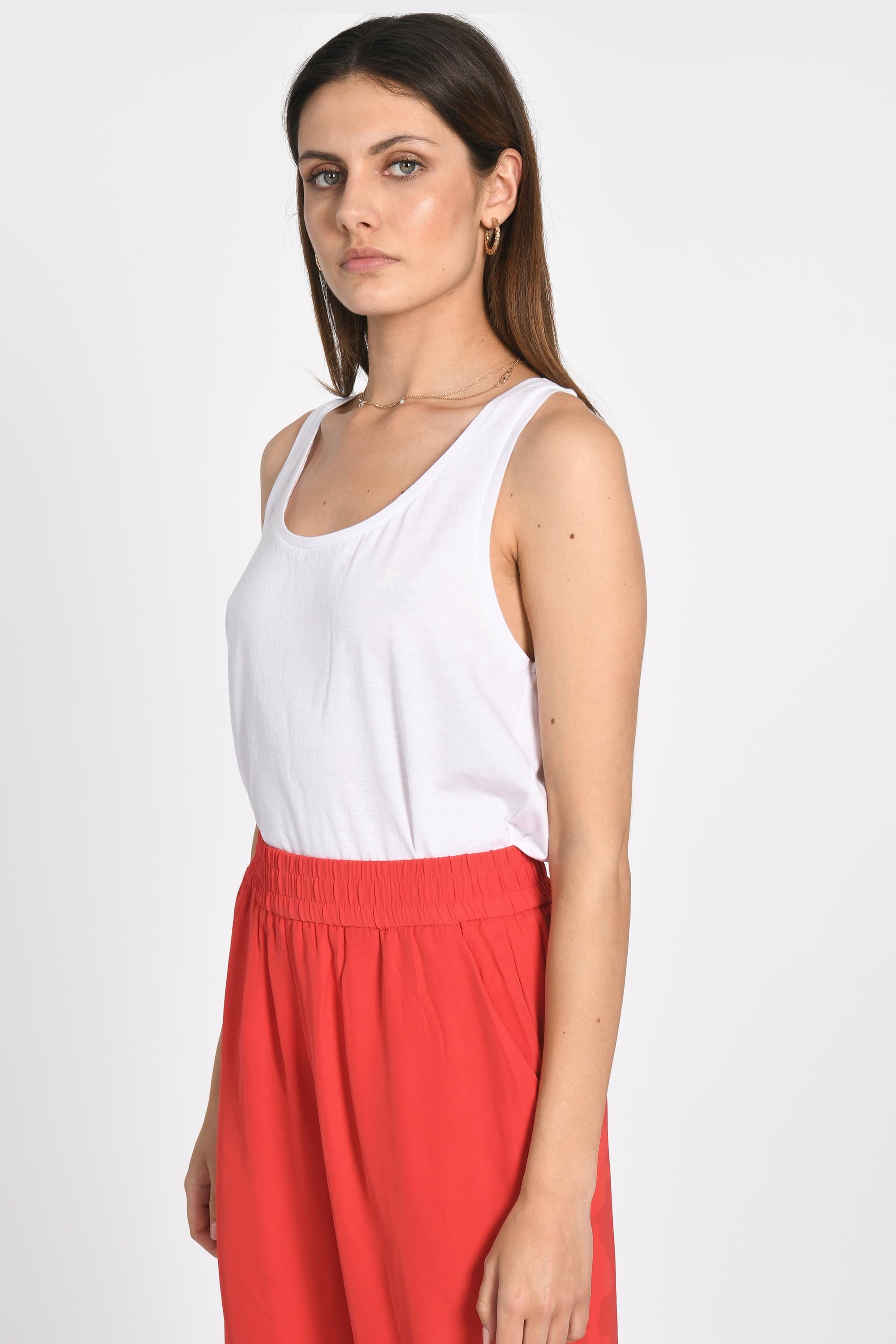 TANK TOP "K" MIA WHITE TEE SHIRT KOOKAI Mode Kookai