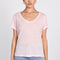 TEE COL V 100% LIN LOUISE BEIGE TEE SHIRT KOOKAI Mode Kookai