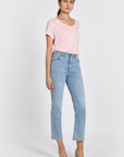 TEE COL V 100% LIN LOUISE ROSE TEE SHIRT KOOKAI Mode Kookai