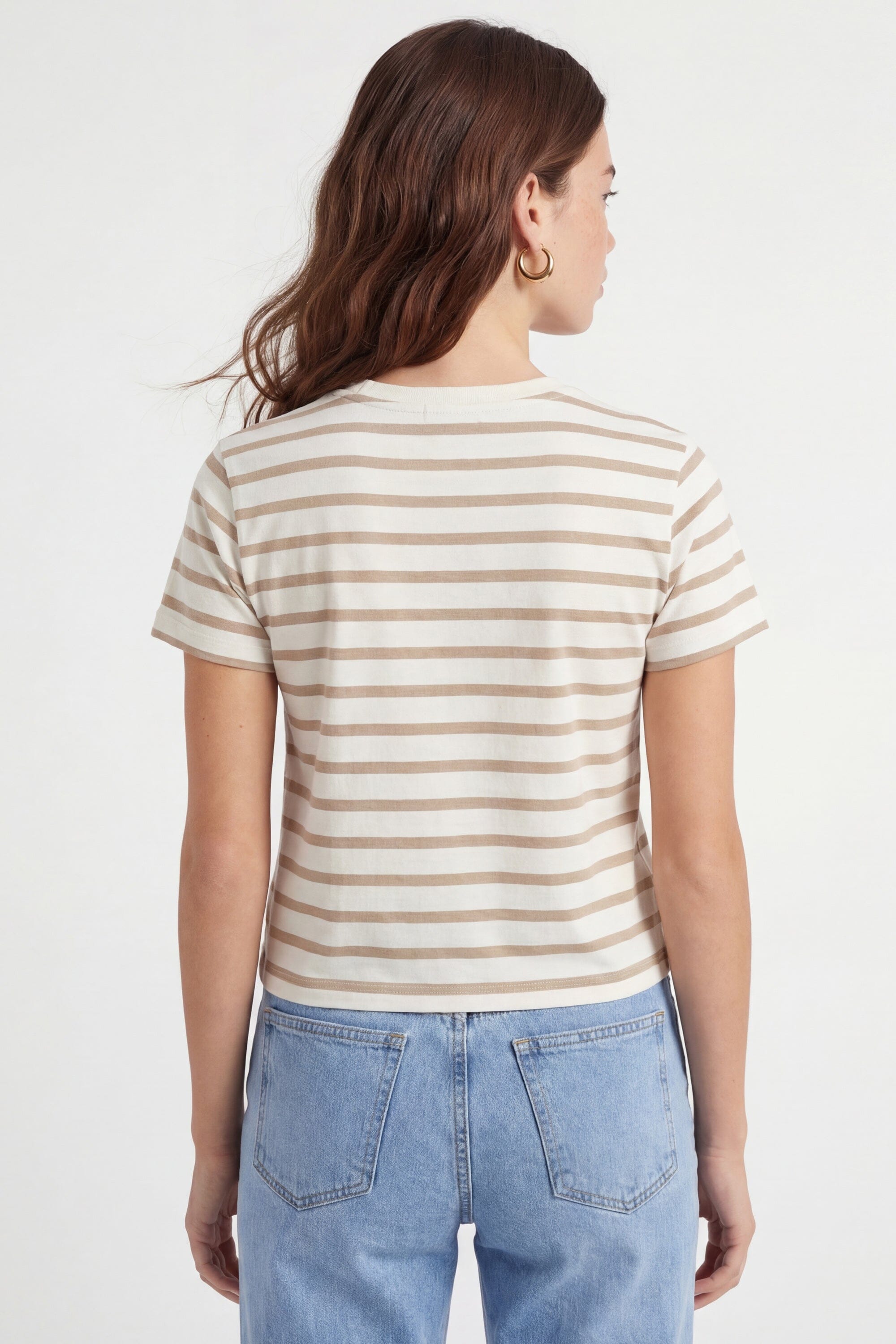 TEE MARINIÈRE - COEUR - ECRU/CANNELLE TEE SHIRT NEW KOOKAI Mode Kookai