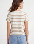 TEE MARINIÈRE - COEUR - ECRU/CANNELLE TEE SHIRT NEW KOOKAI Mode Kookai