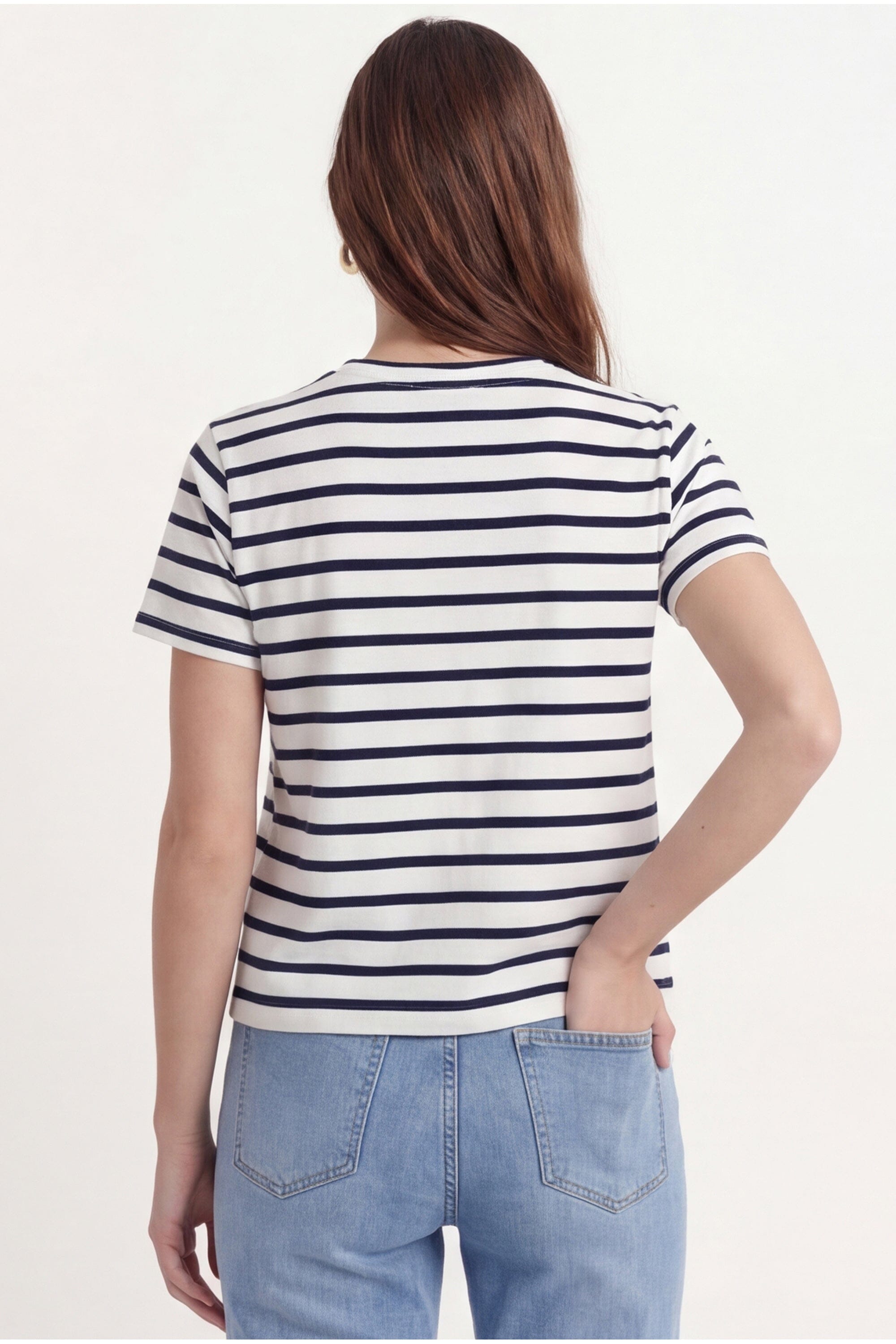 TEE MARINIÈRE - COEUR - ECRU/MARINE TEE SHIRT NEW KOOKAI Mode Kookai