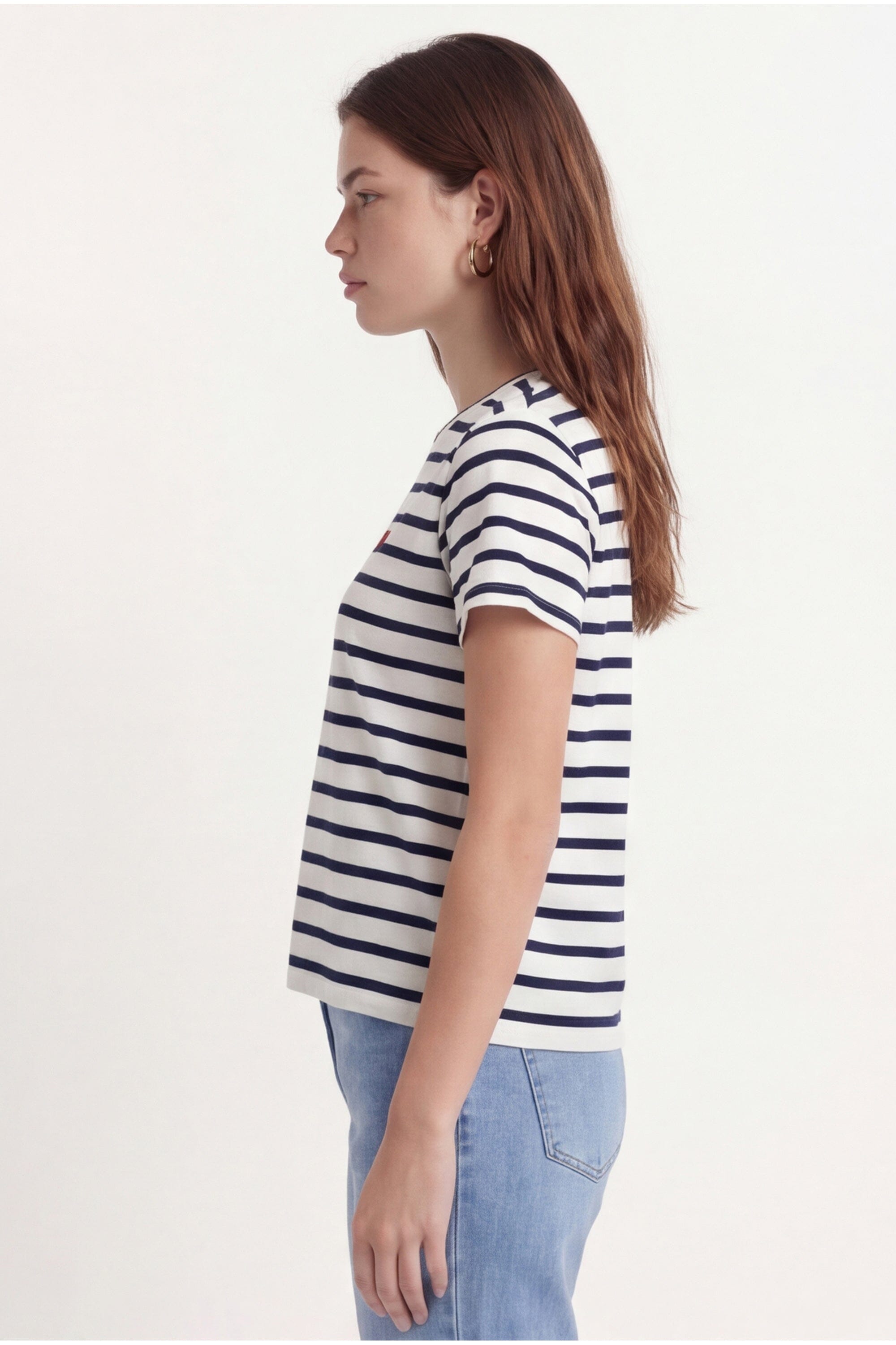 TEE MARINIÈRE - COEUR - ECRU/MARINE TEE SHIRT NEW KOOKAI Mode Kookai