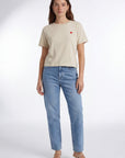 TEE-SHIRT 100% COTON - COEUR - BEIGE TEE SHIRT NEW KOOKAI Mode Kookai