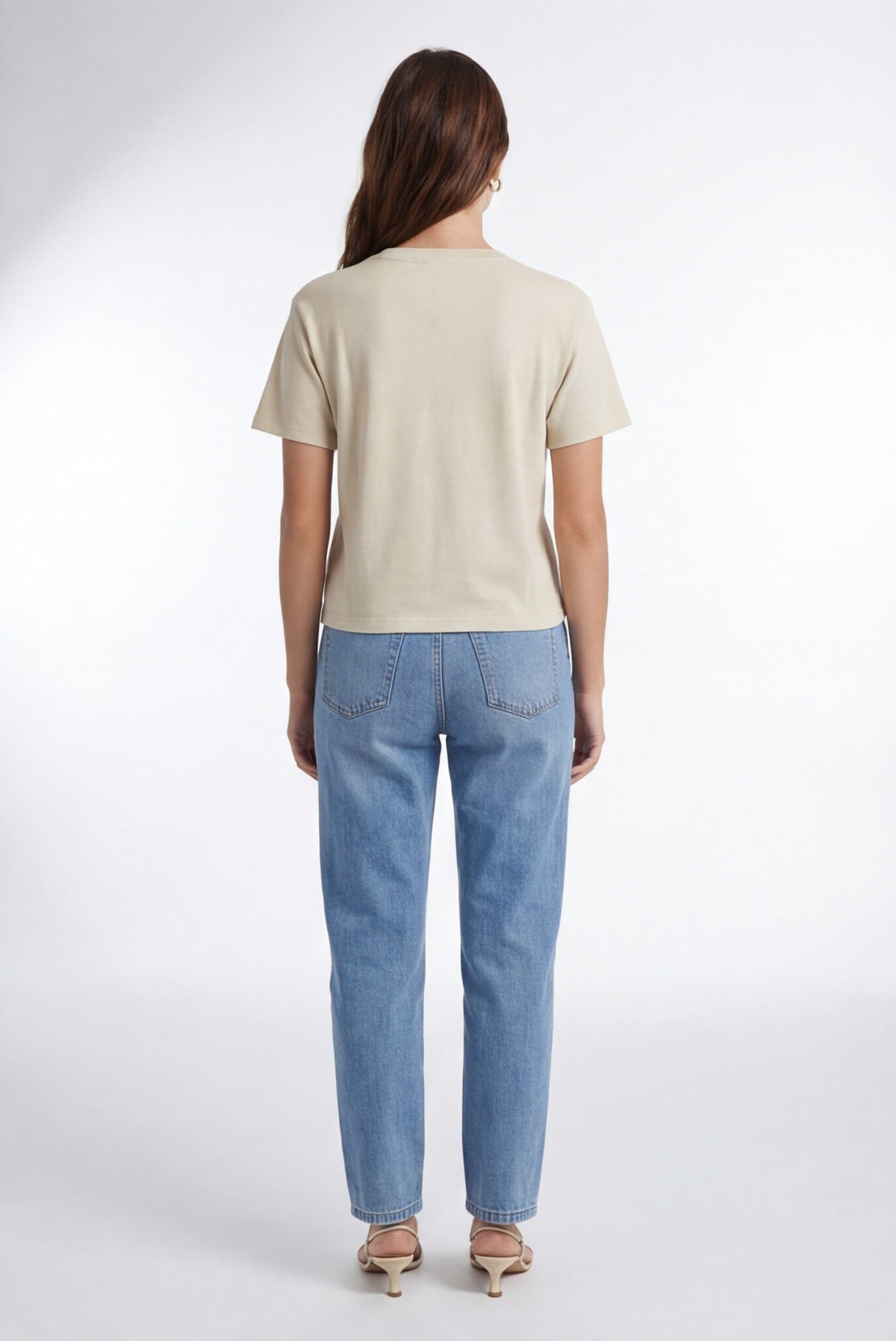 TEE-SHIRT 100% COTON - COEUR - BEIGE TEE SHIRT NEW KOOKAI Mode Kookai