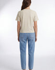 TEE-SHIRT 100% COTON - COEUR - BEIGE TEE SHIRT NEW KOOKAI Mode Kookai
