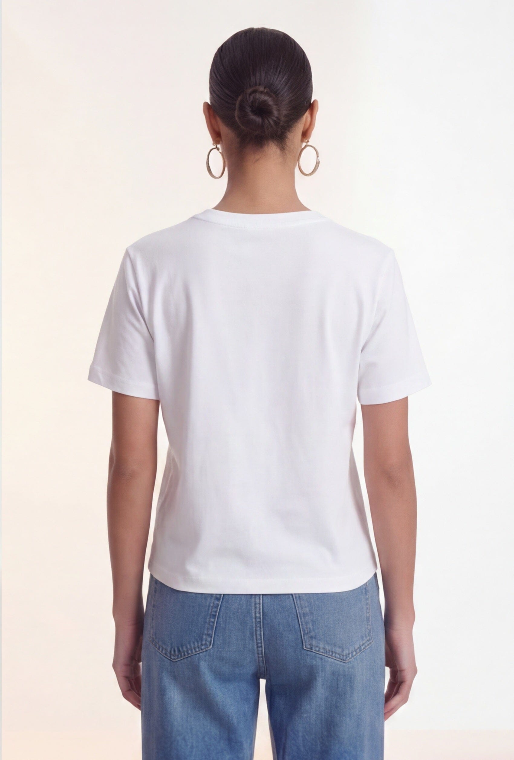 TEE-SHIRT 100% COTON - COEUR - BLANC TEE SHIRT NEW KOOKAI Mode Kookai
