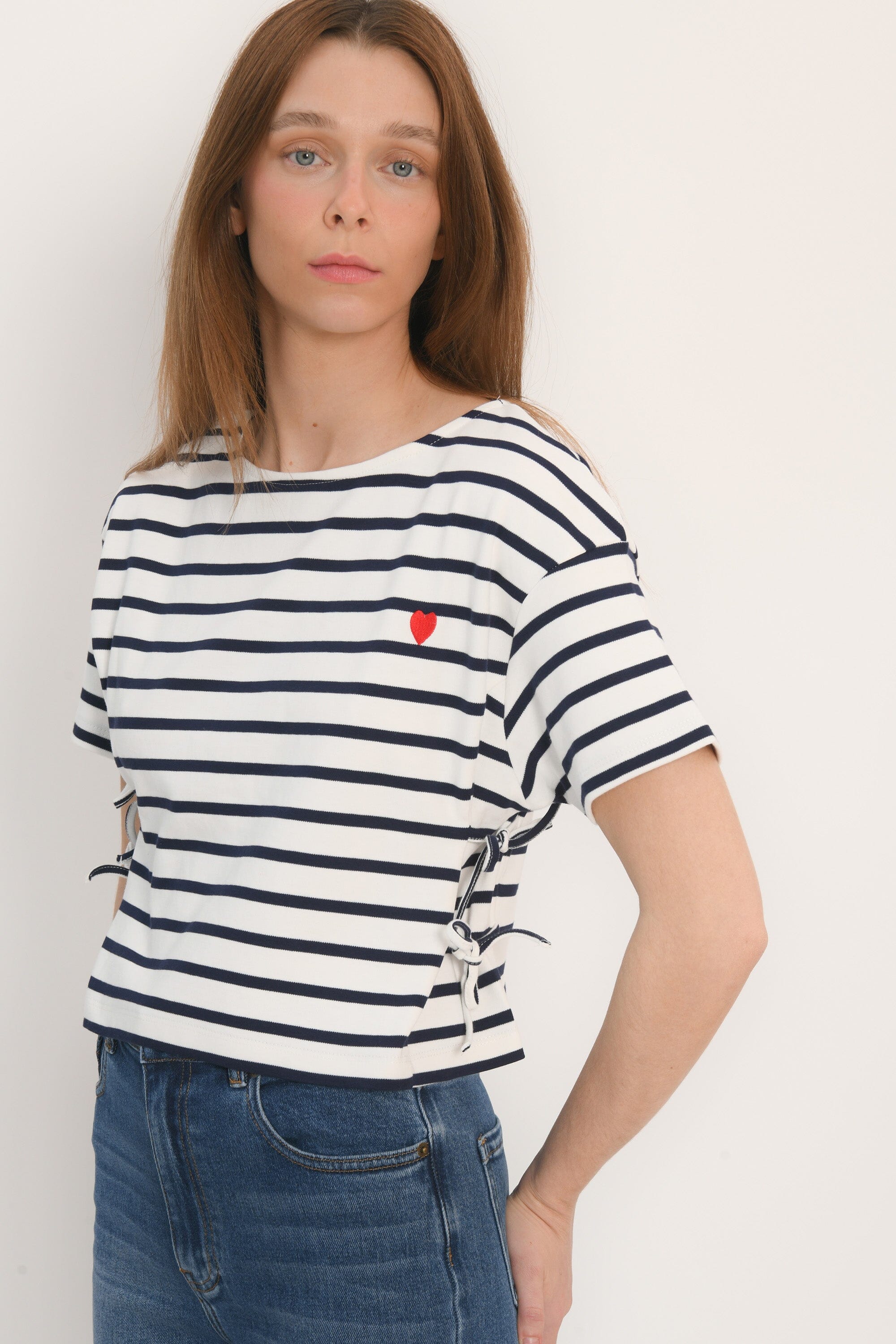 TEE-SHIRT - ANDI - ÉCRU/NAVY TEE SHIRT KOOKAI Mode Kookai