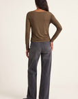 TEE-SHIRT ASYMETRIQUE - CLAREN - KHAKI TEE SHIRT NEW KOOKAI Mode Kookai
