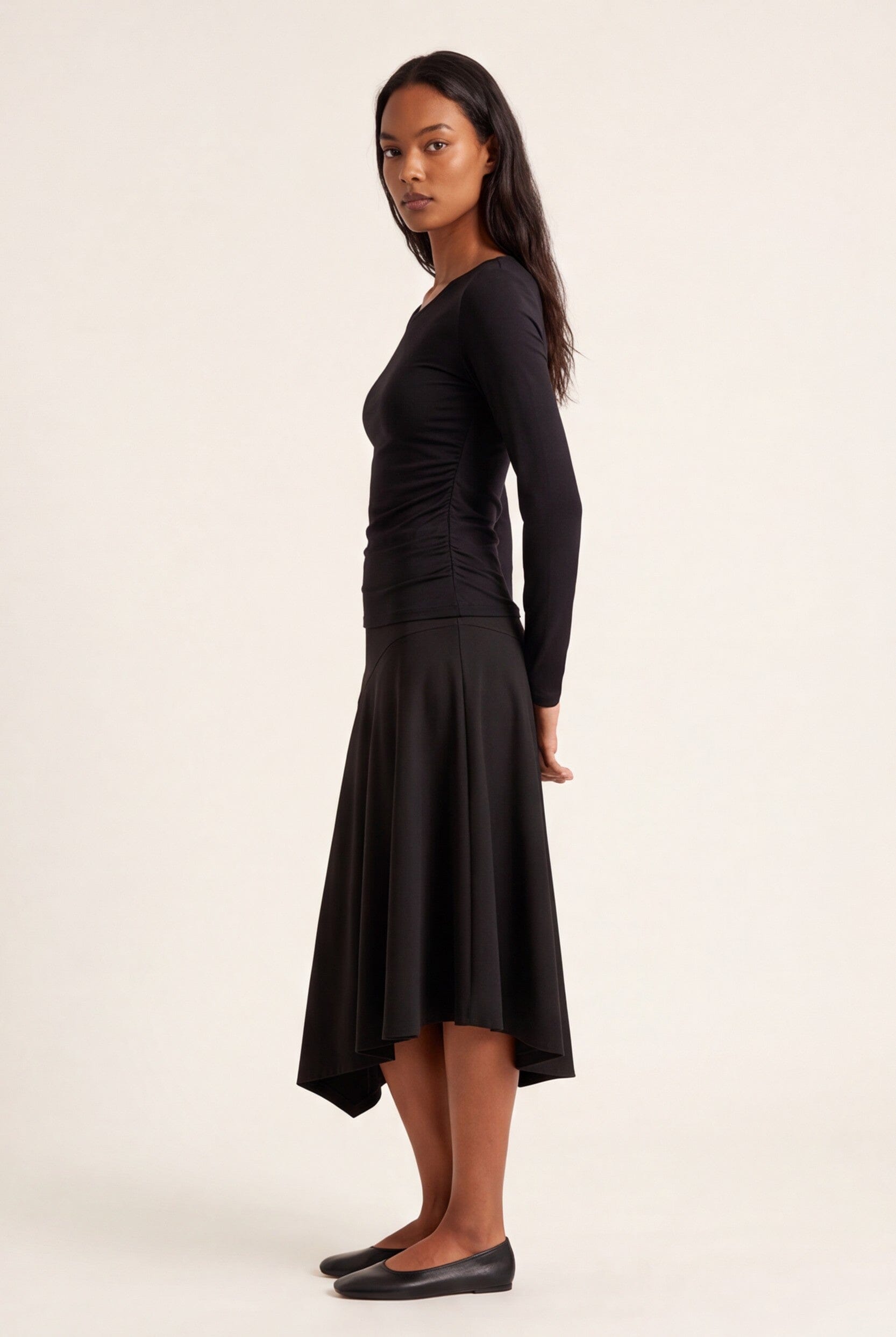 TEE-SHIRT ASYMETRIQUE - CLAREN - NOIR TEE SHIRT NEW KOOKAI Mode Kookai